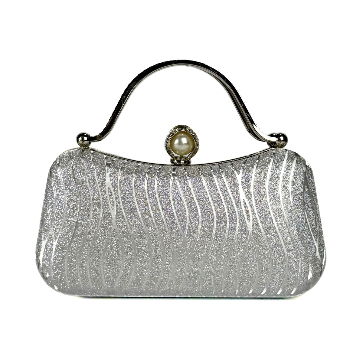 Silver Shimmer Pearl Clutch
