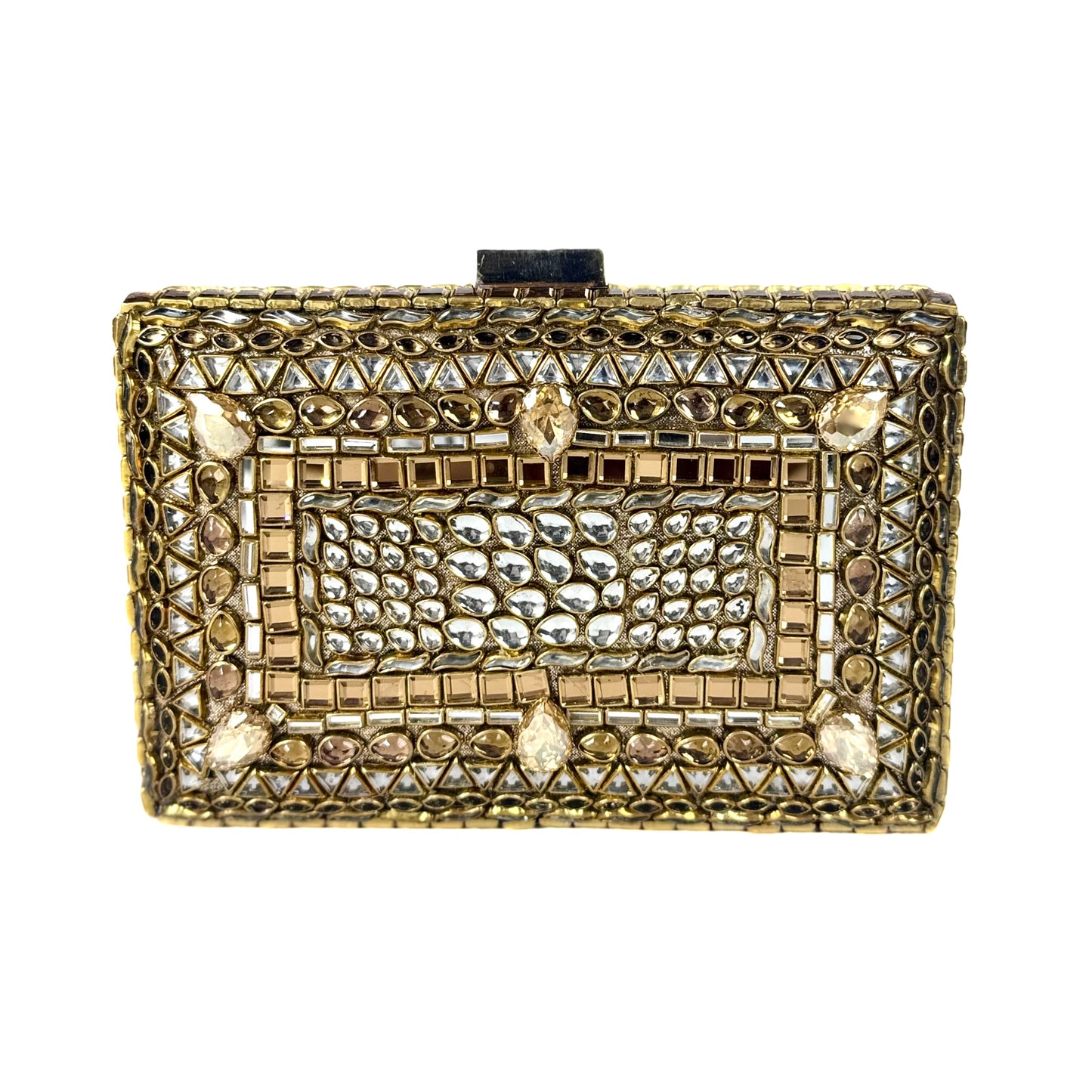 Kundan Jewel Clutch (Golden)