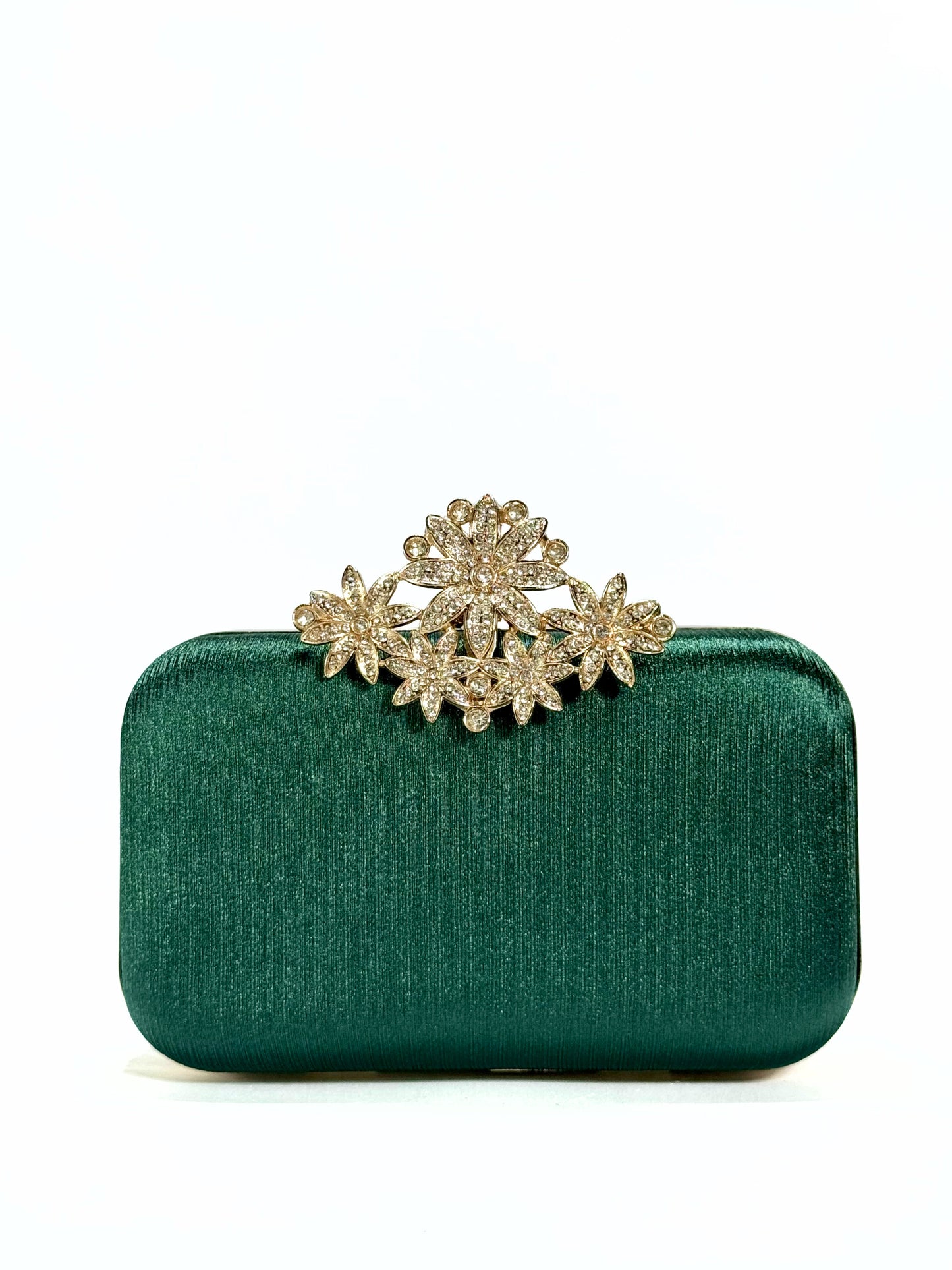 Floral Brooch Clutch(Green)