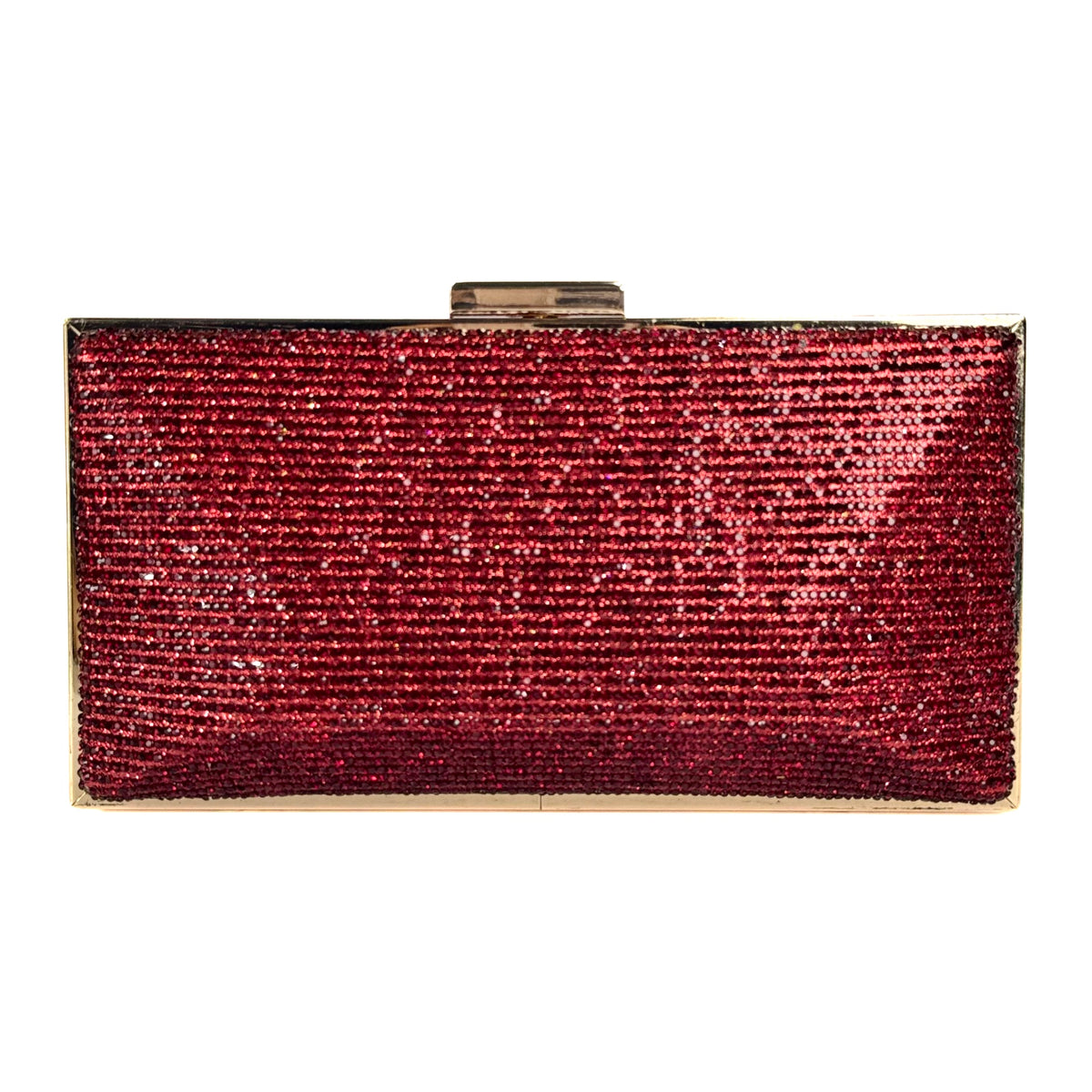 Crystal Mesh Stone Clutch(Maroon)