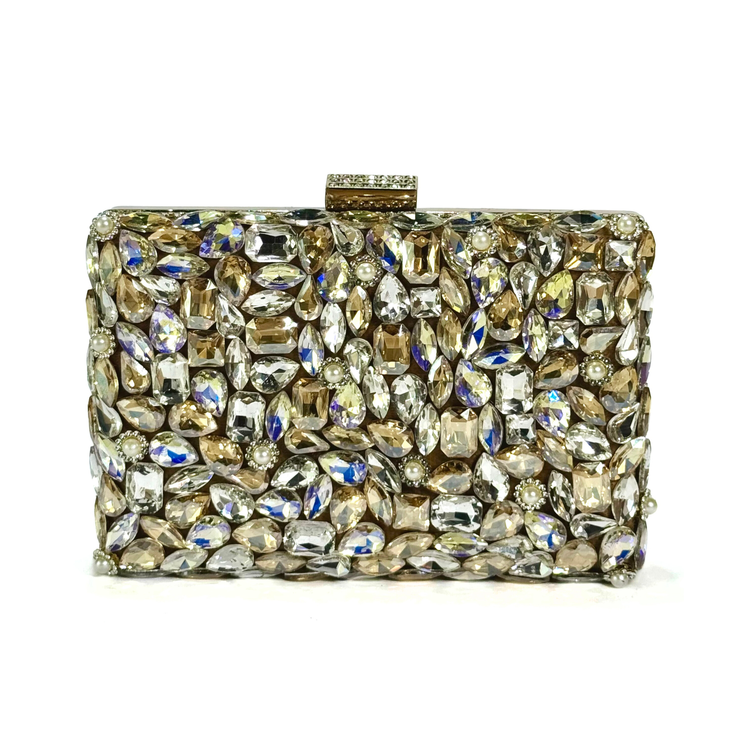 Crystal Embellished Clutch (D1 Golden)