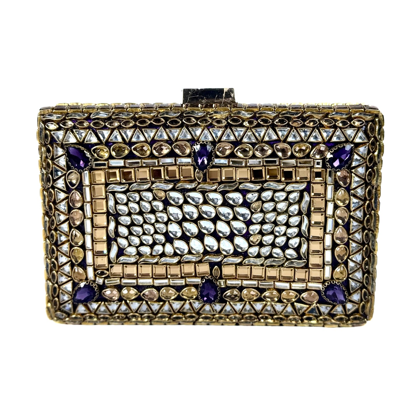 Kundan Jewel Clutch (Firozi)