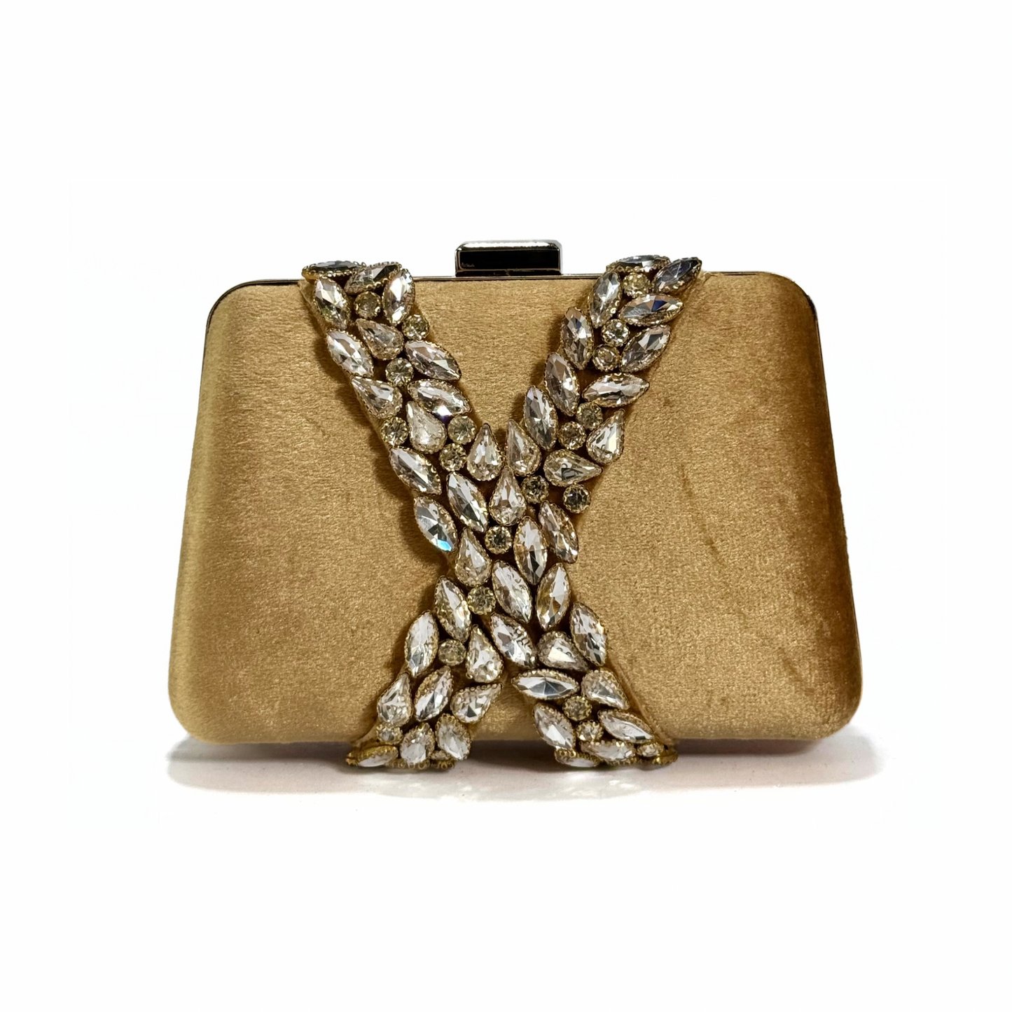 Majestic X Embelished Clutch (Golden)