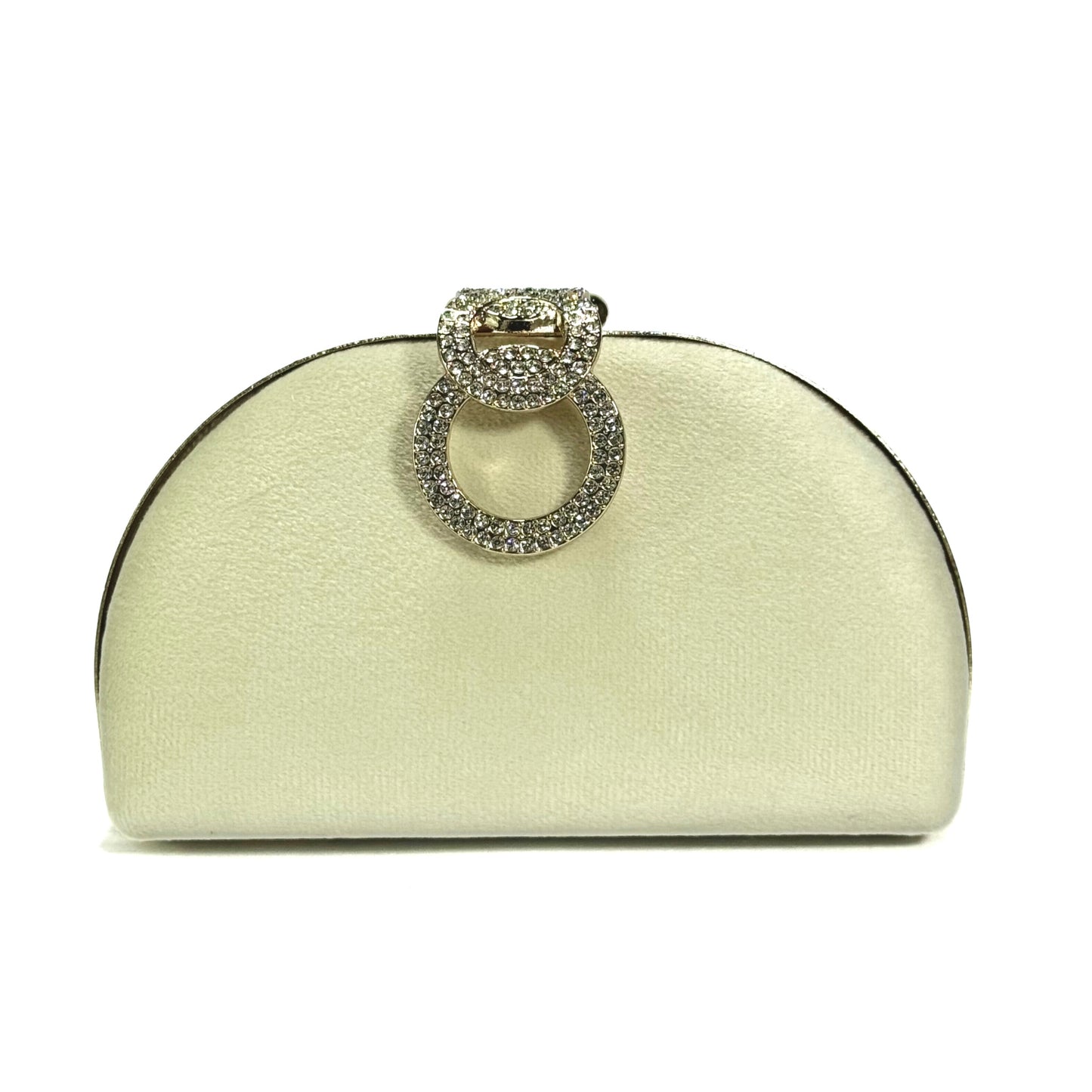 Elegant D Shape Clutch (Beige)