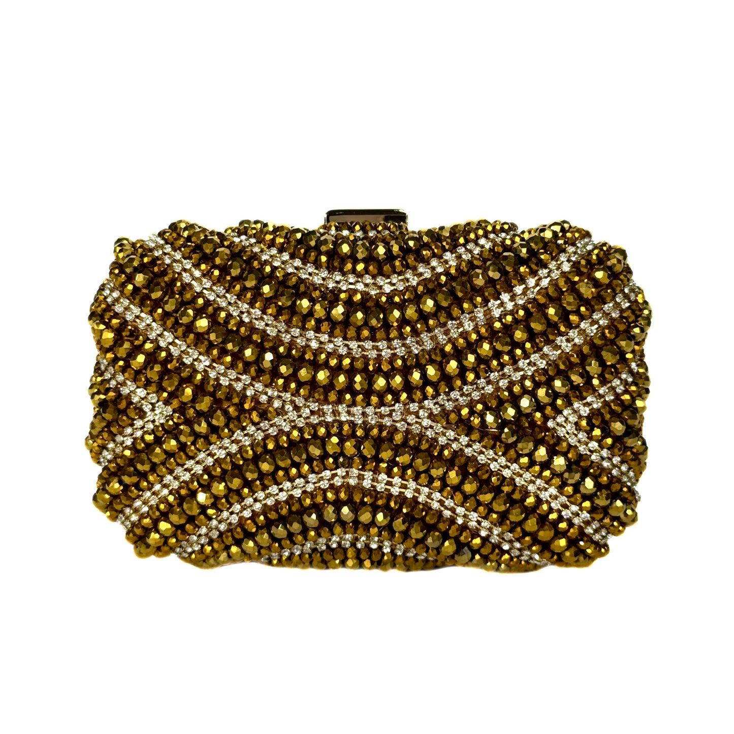 Crystal Beaded Clutch (Champagne)