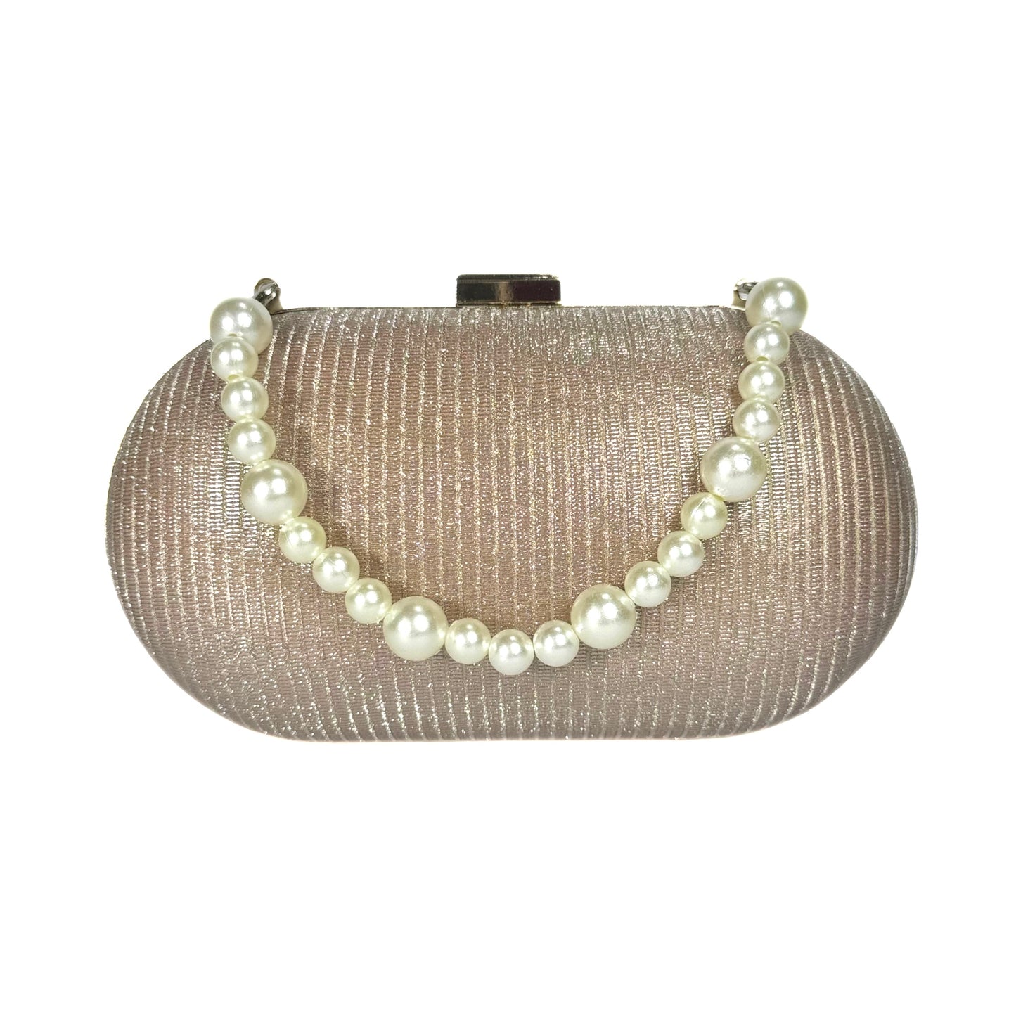 Oval Shimmer Evening Clutch (Golden)