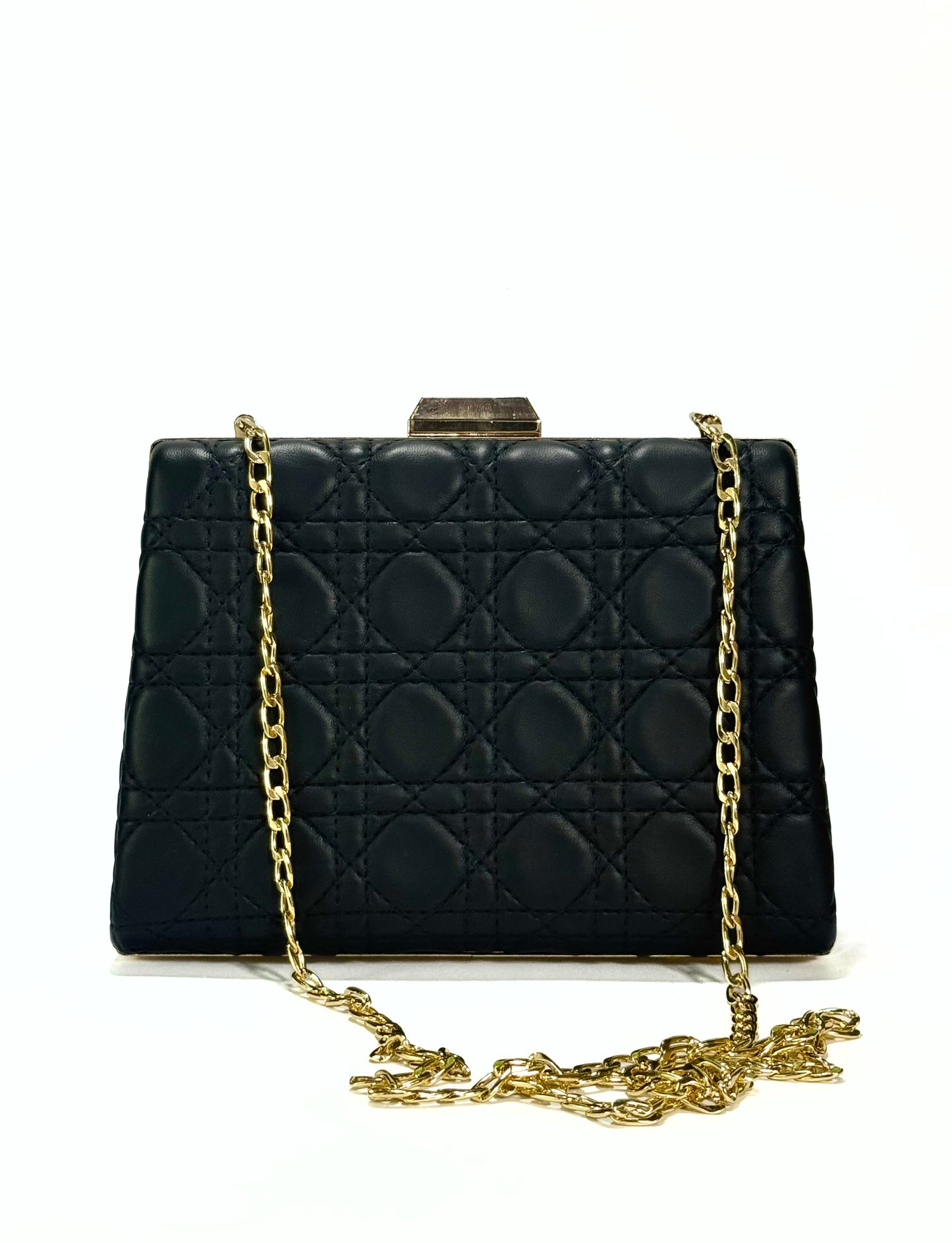 Luxury Quilted Clutch (Black)