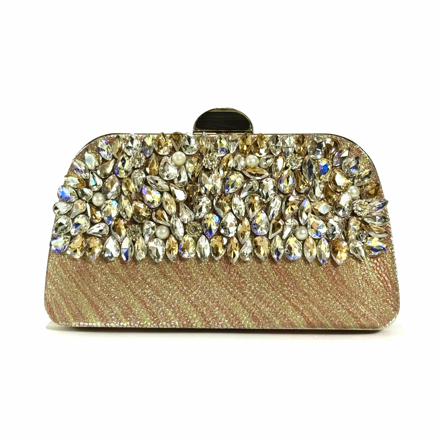 Crystal Embellished Clutch (Golden)