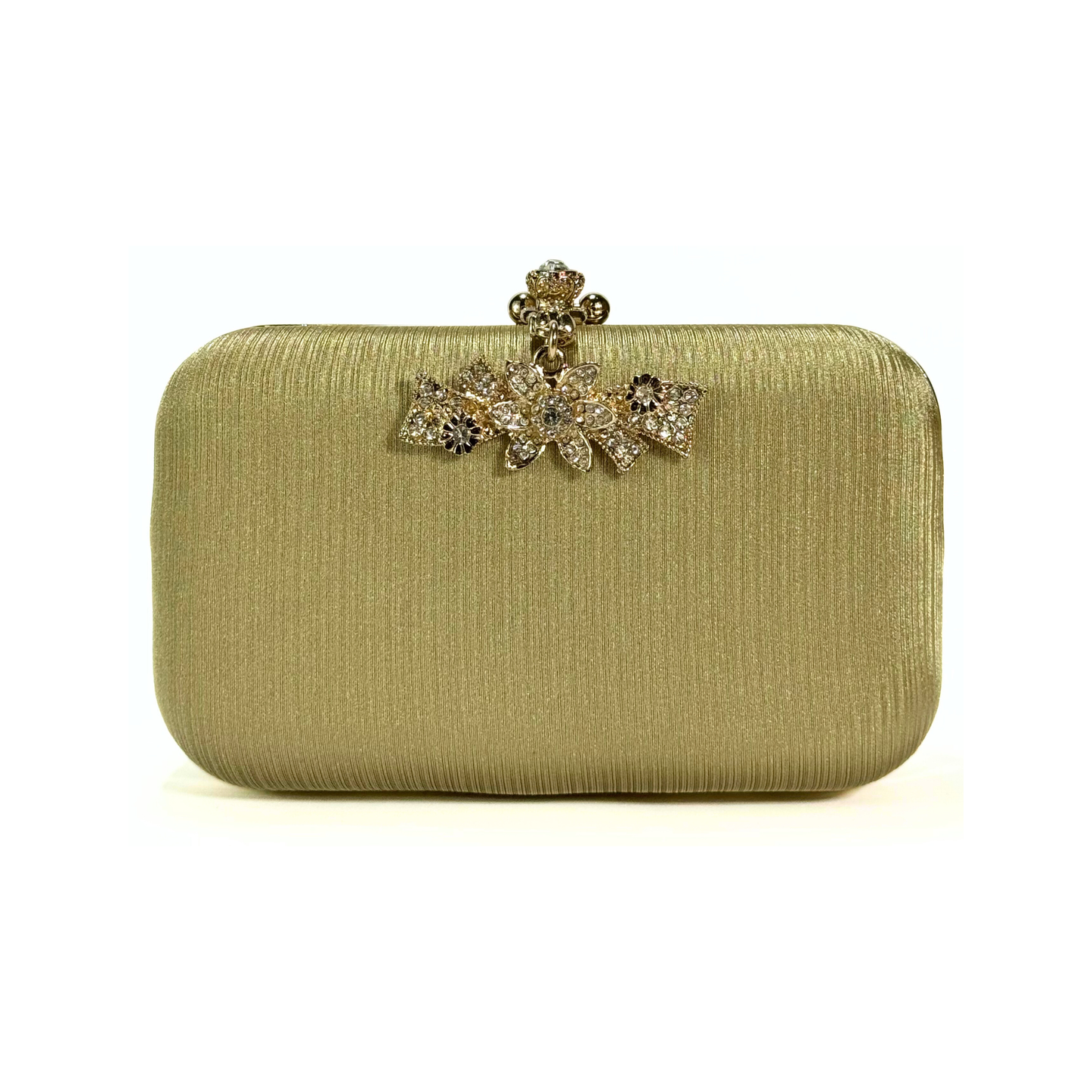 Flower Hanging Brooch Clutch (Golden)