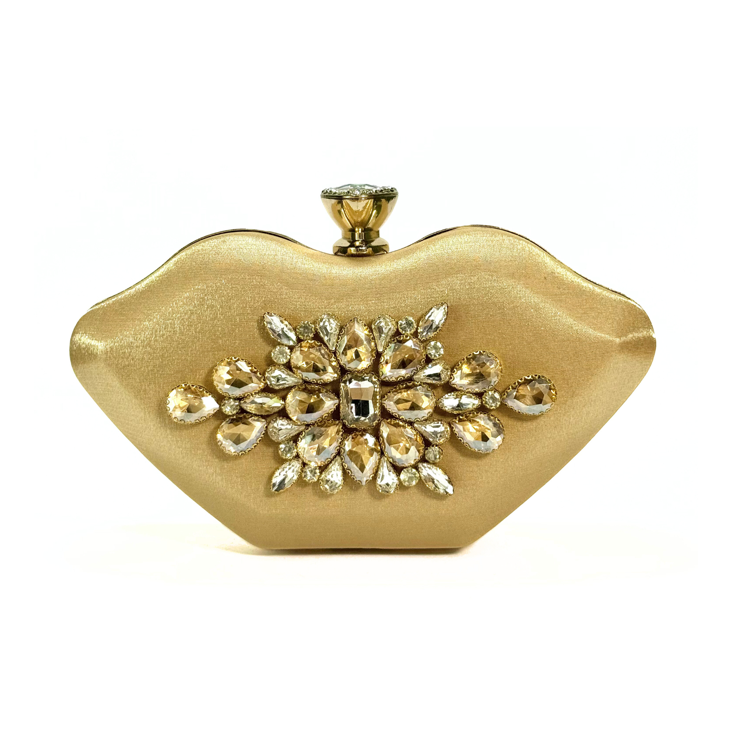 Luxury Lip Shape Clutch (Golden)