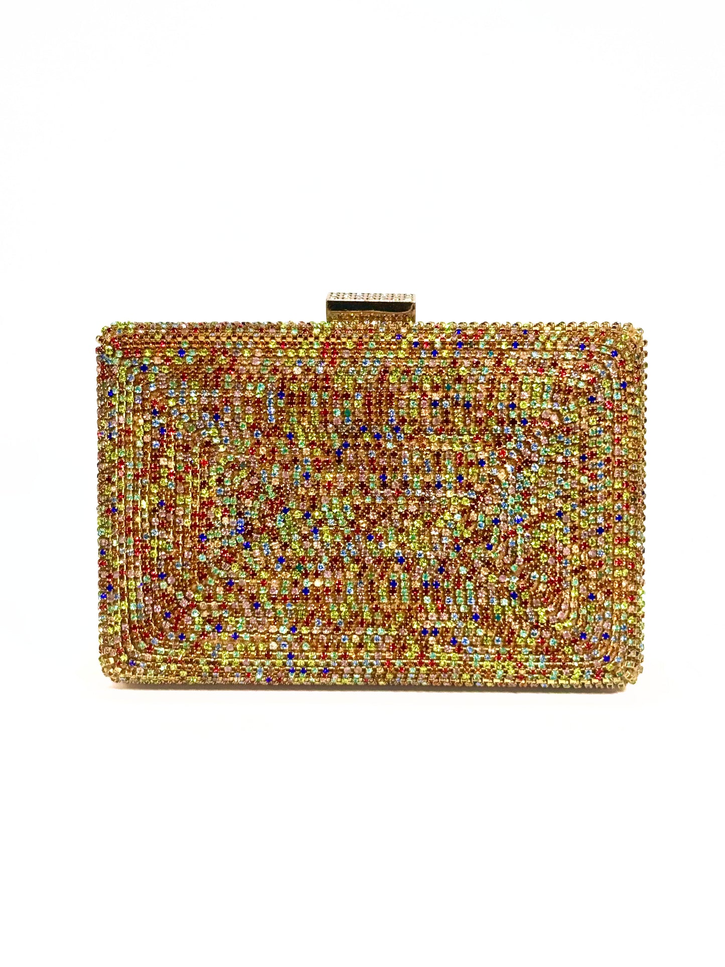 Multi-Color Jewel Clutch