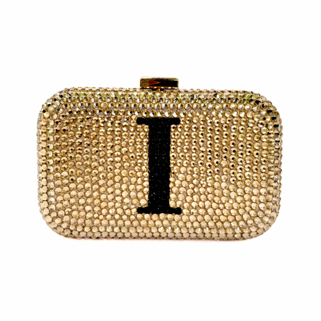 Personalized Swarovski Initial Letter Clutch