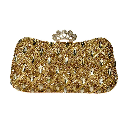 Golden Bridal Evening Clutch D3