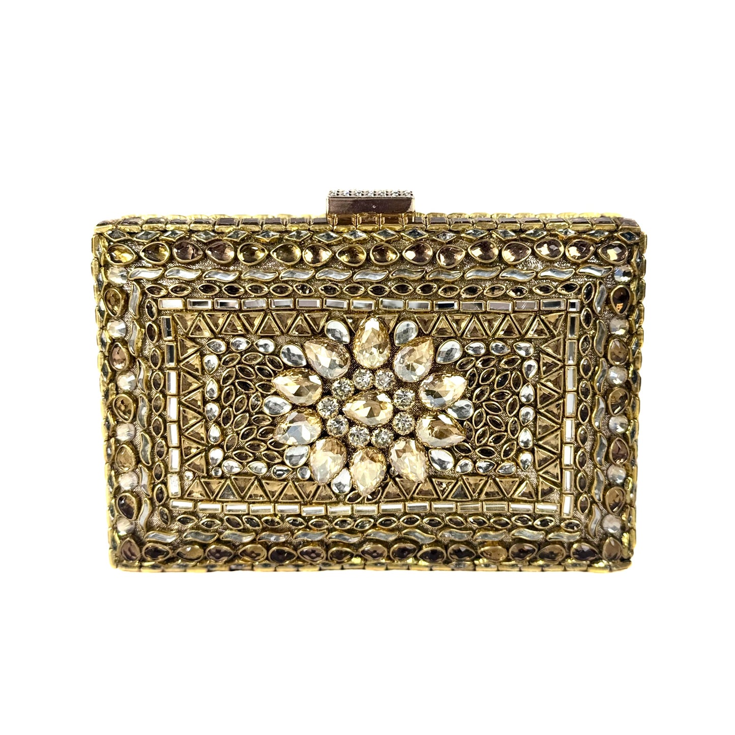 Kundan Jewel Clutch (Golden)