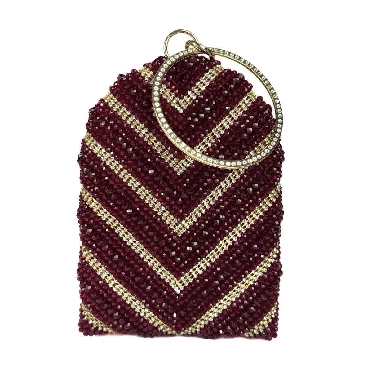 Crystal Elegance Clutch(Maroon)
