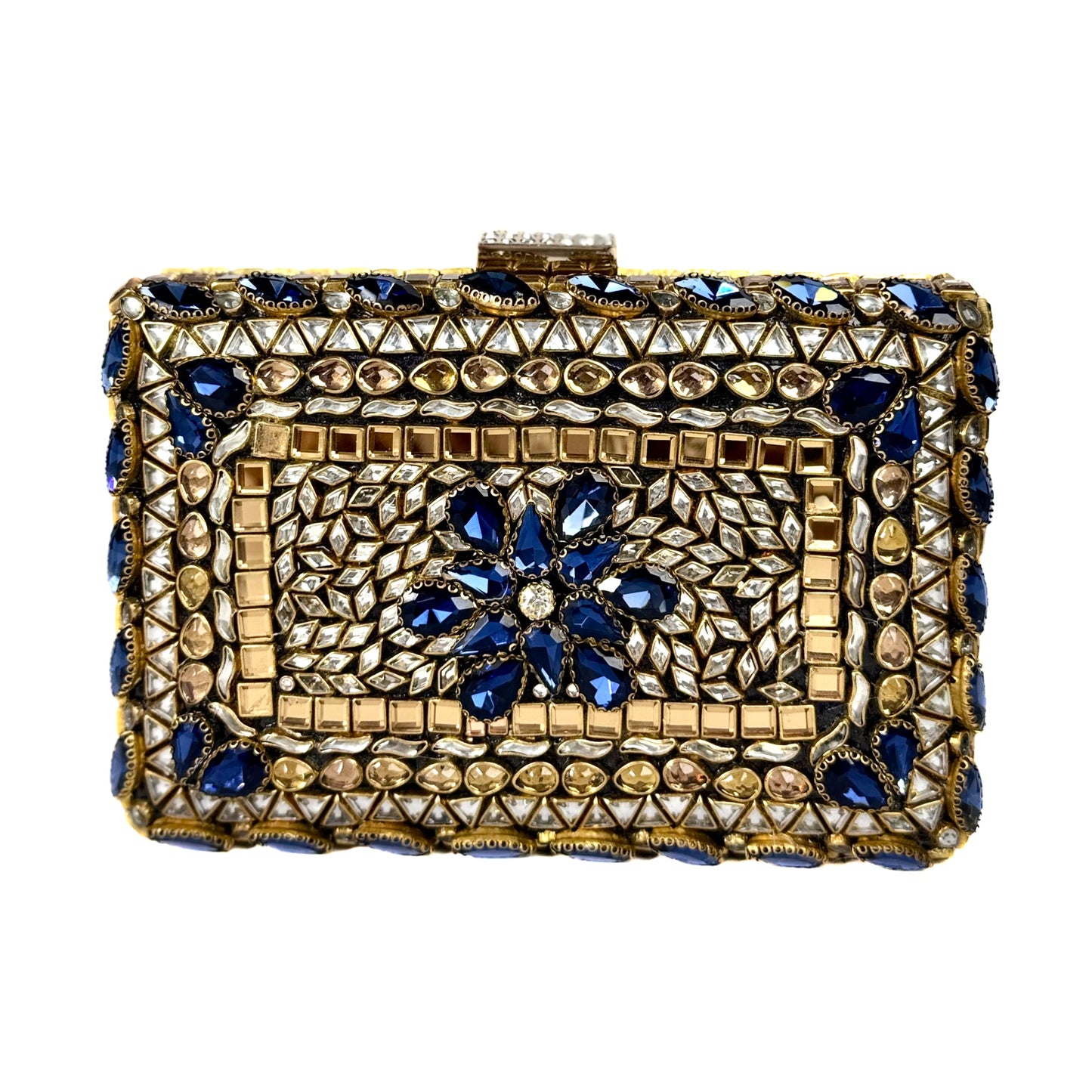 Kundan Jewel Clutch (Firozi)