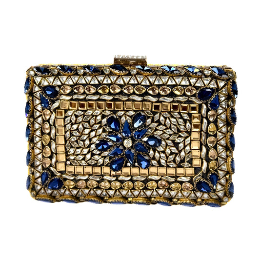 Kundan Jewel Clutch (Firozi)