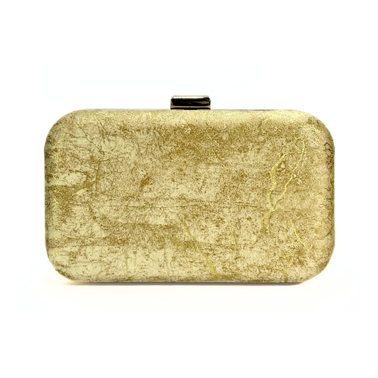 Marble Velvet Clutch (Beige)