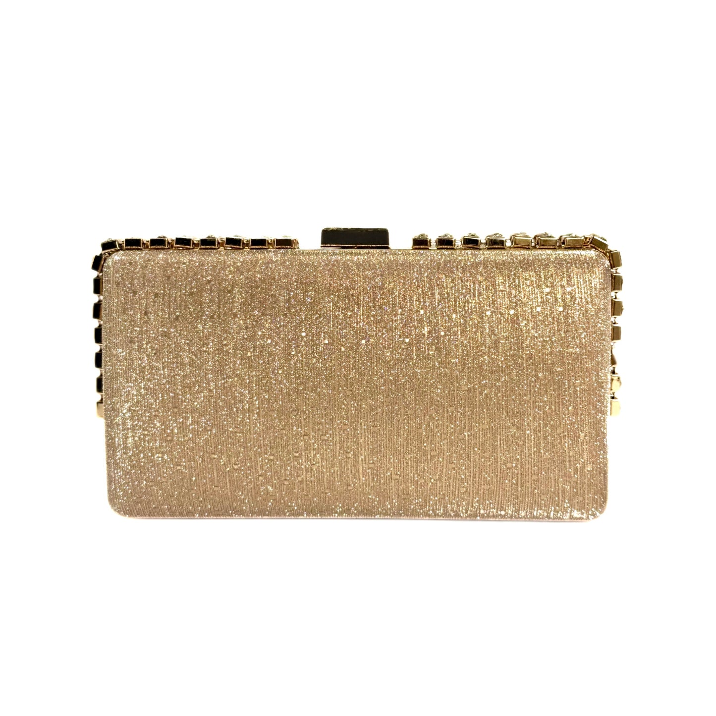 Shimmer Crystal Spike-Edge Clutch (Golden)