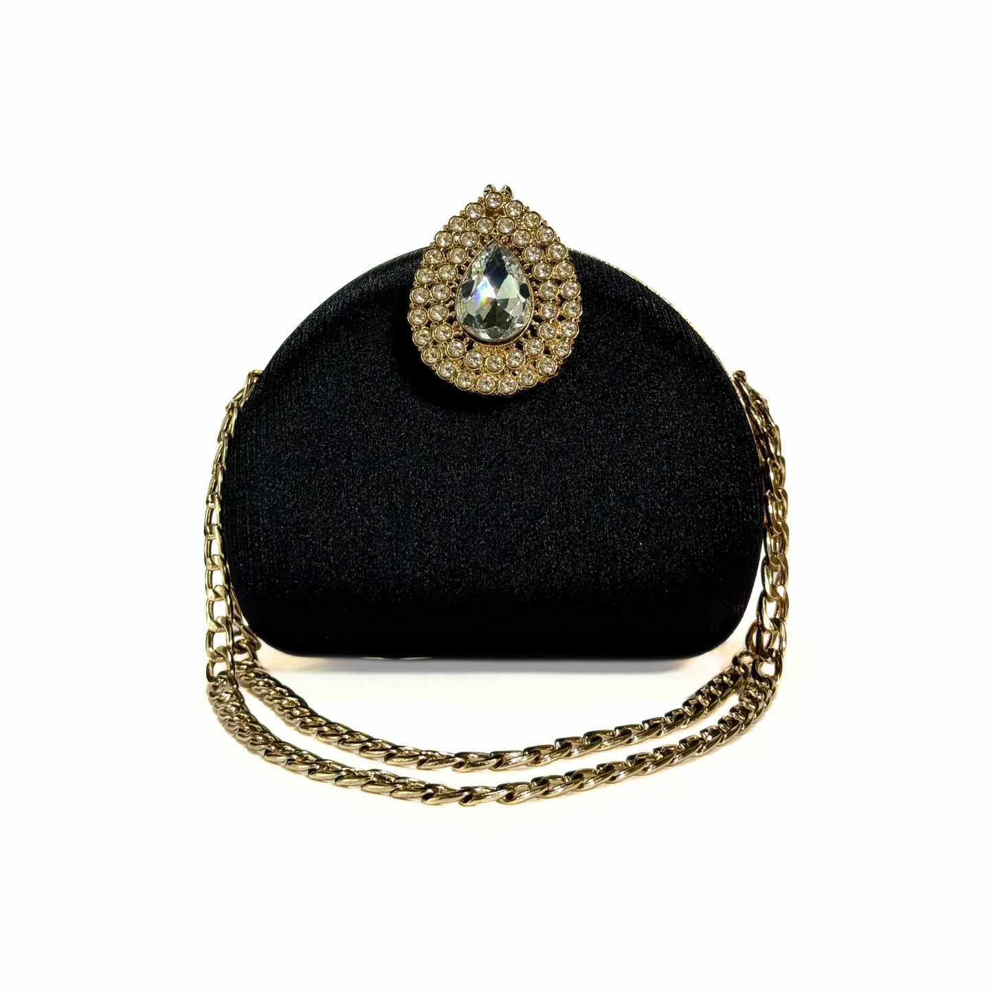 Teardrop Glam Clutch (Black)
