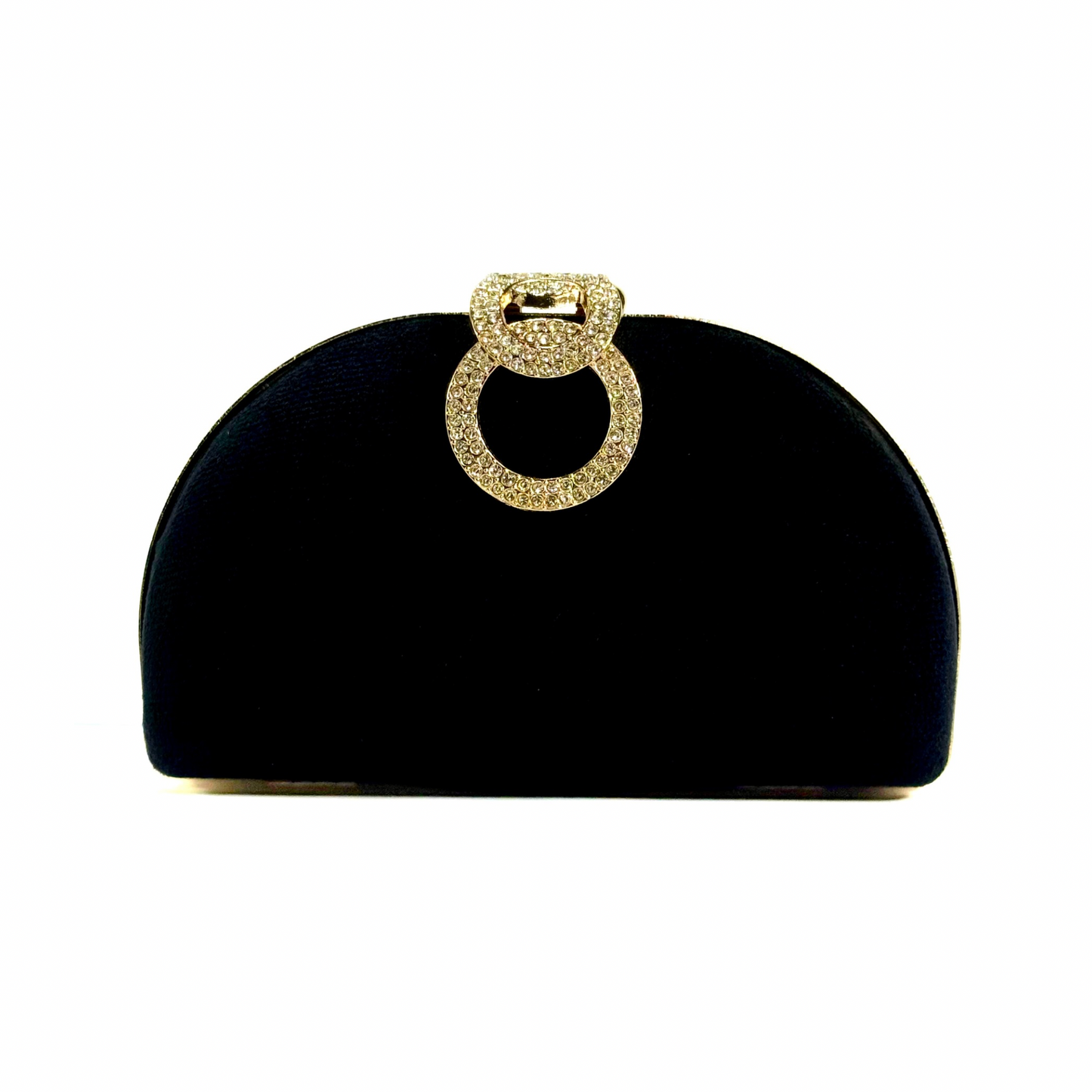 Elegant D Shape Clutch (Black)