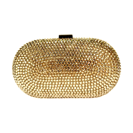 Luxury Oval Swarovski Clutch (Golden)