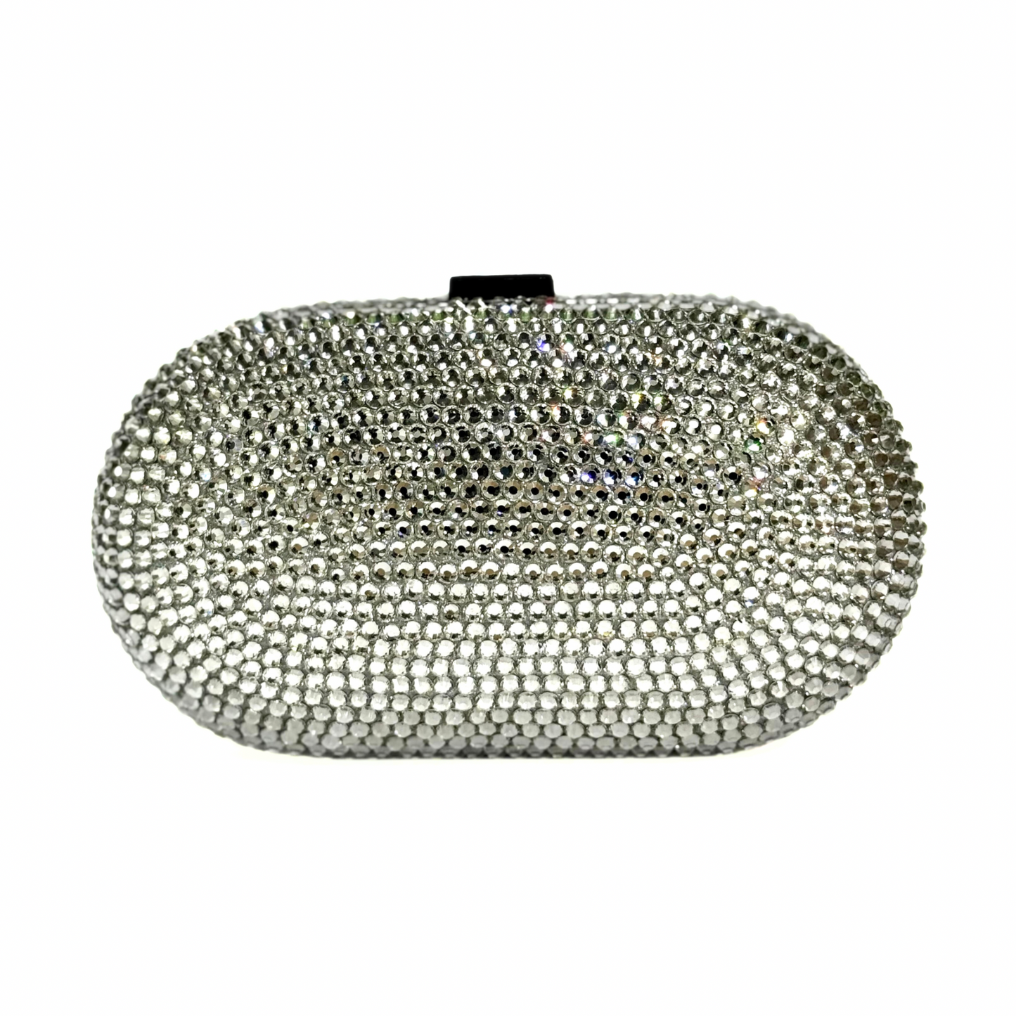 Luxury Oval Swarovski Clutch (Silver)