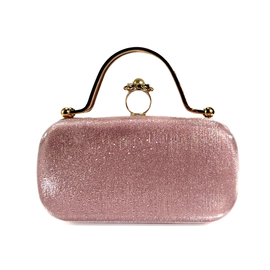 Pearl Clasp Ring Clutch (Pink)