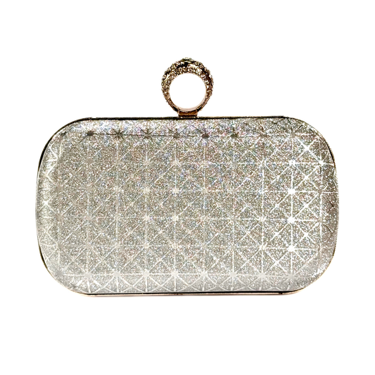 Glamorous Ring Clutch (Silver)
