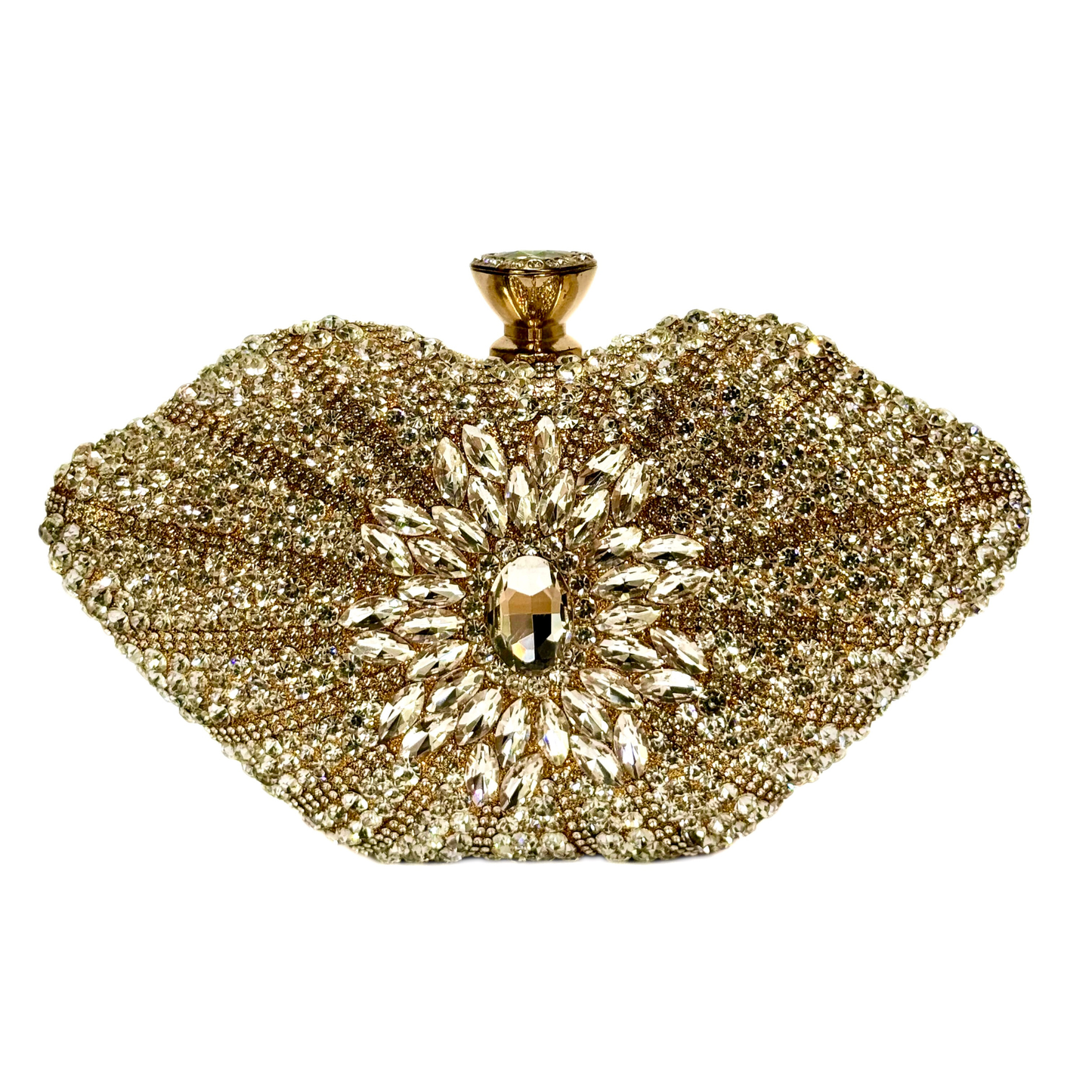 Lip-Shaped Bridal Clutch (D2 Golden)