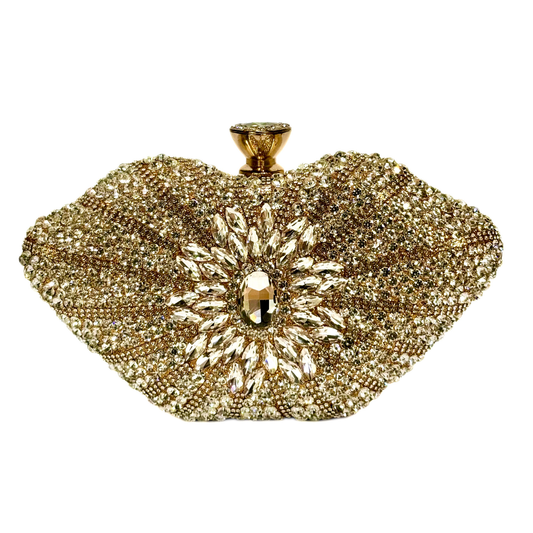 Lip-Shaped Bridal Clutch (D2 Golden)