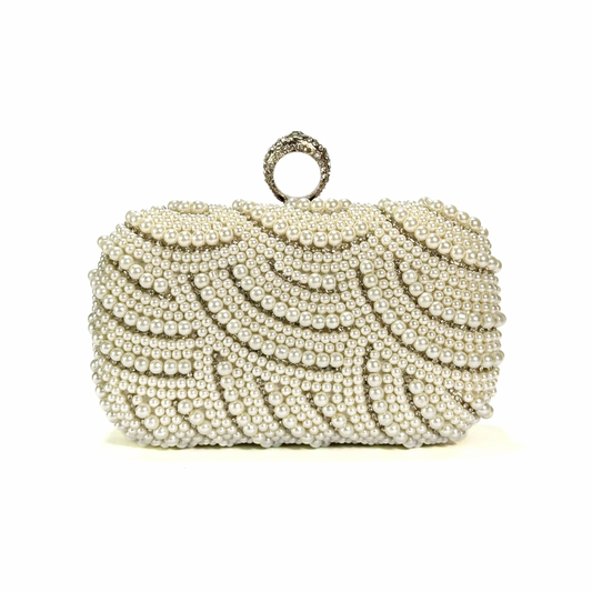 Radiant Pearl Ring Clutch (D1 White)