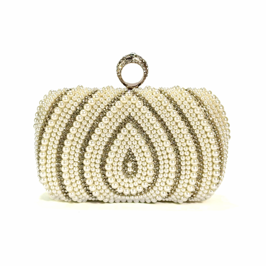 Radiant Pearl Ring Clutch (D2 White)