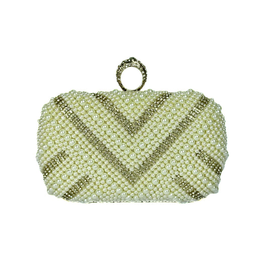 Radiant Pearl Ring Clutch (D3 Biege)