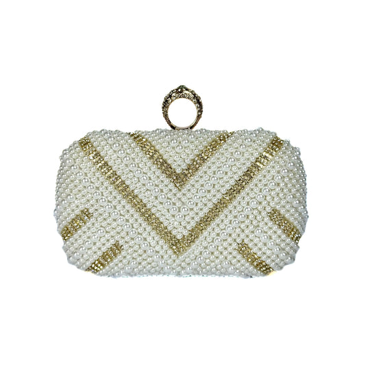 Radiant Pearl Ring Clutch (D3 White)