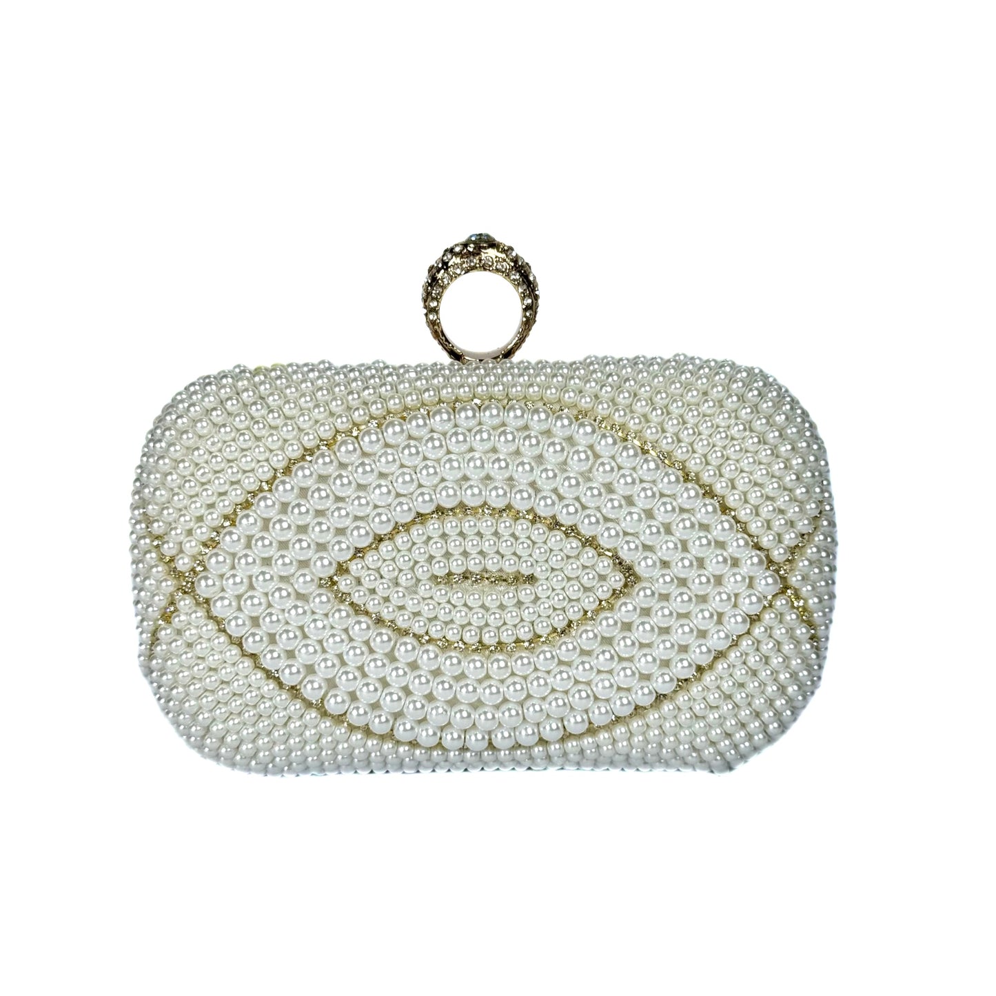 Radiant Pearl Ring Clutch (D4 White)