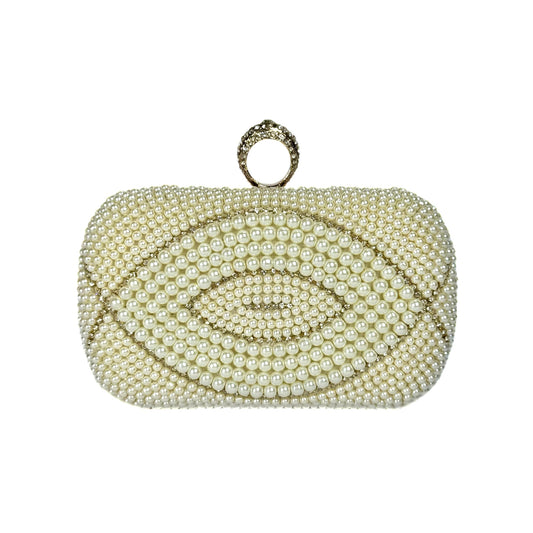 Radiant Pearl Ring Clutch (D4 Biege)