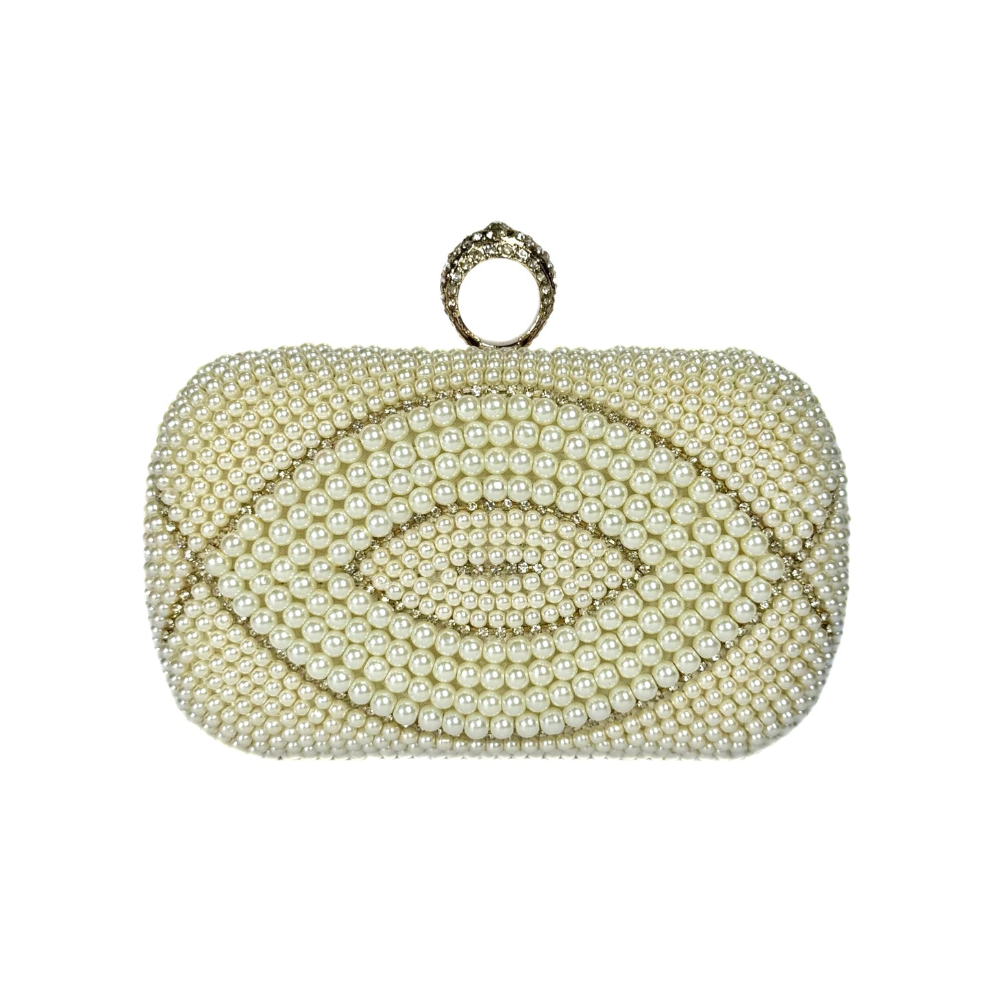 Radiant Pearl Ring Clutch (D4 Biege)