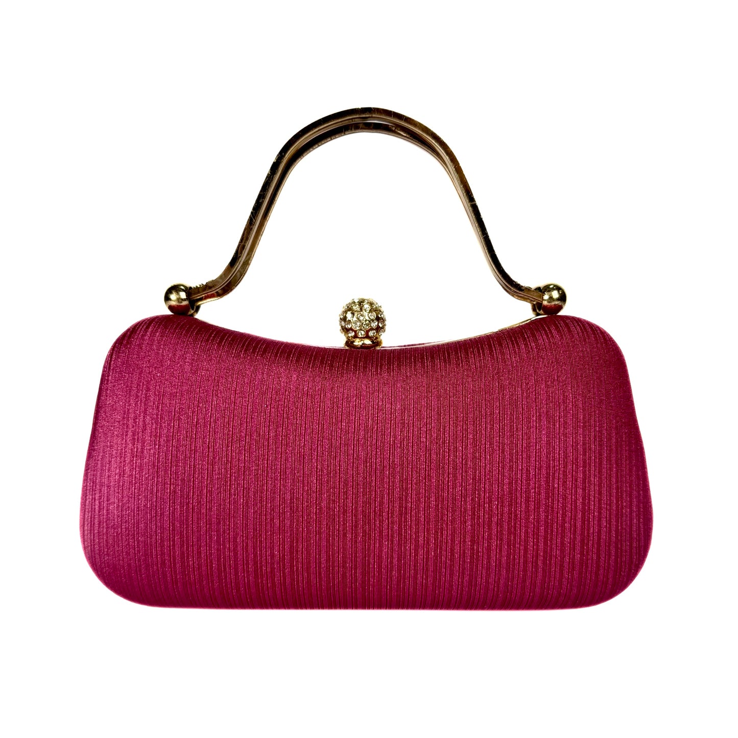 Crystal Sphere Clasp Clutch (Pink)