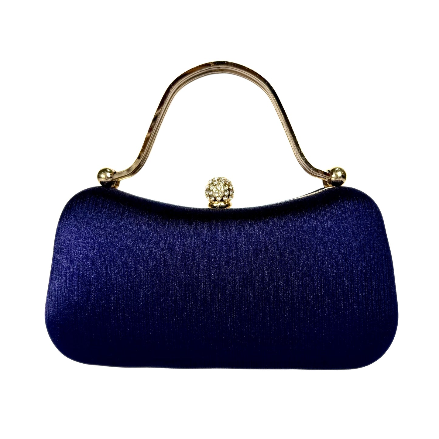 Crystal Sphere Clasp Clutch (Navy blue)
