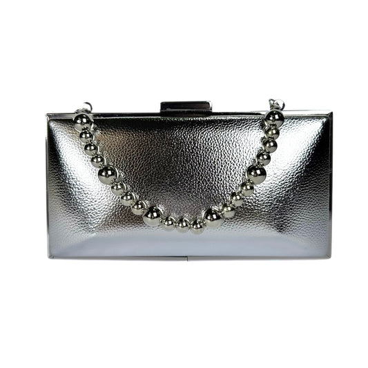 Silver Glow Luxe Clutch