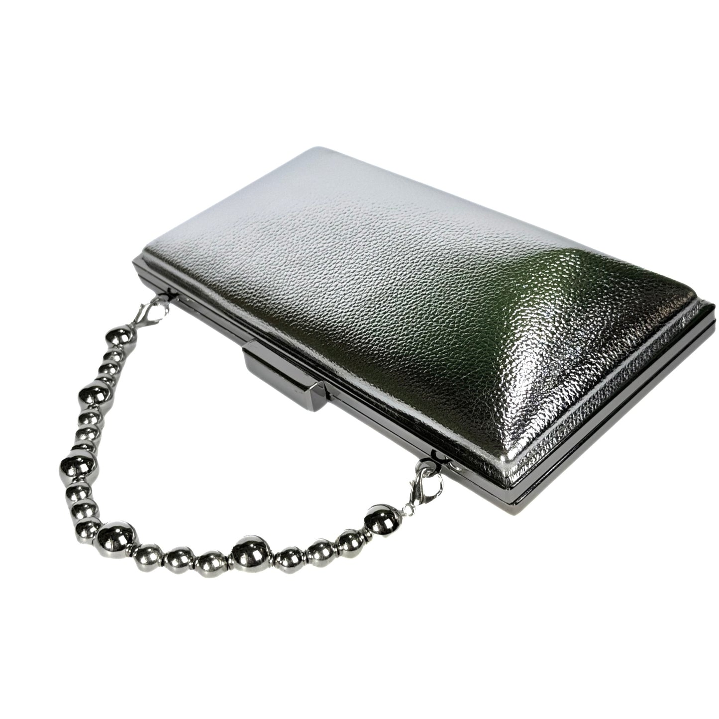 Silver Glow Luxe Clutch