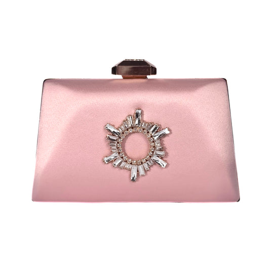 Starlit Halo Crystal Cutch (Baby pink)