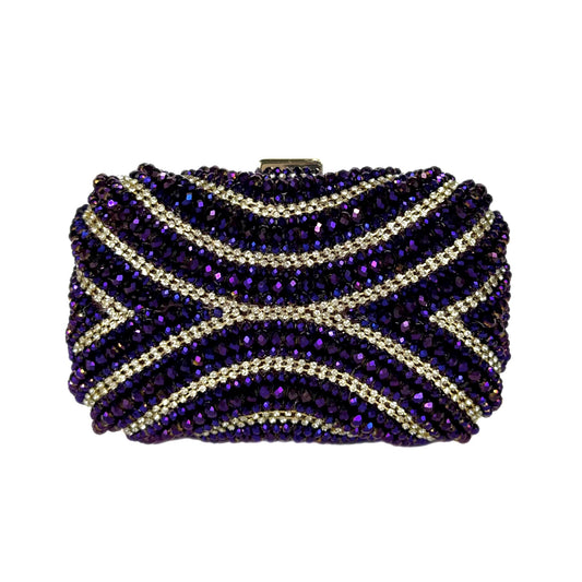 Crystal Beaded Clutch (Purple)