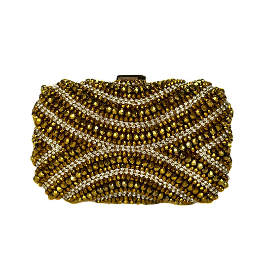 Crystal Beaded Clutch (Champagne)