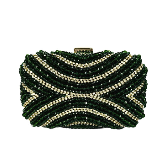 Crystal Beaded Clutch (Green)