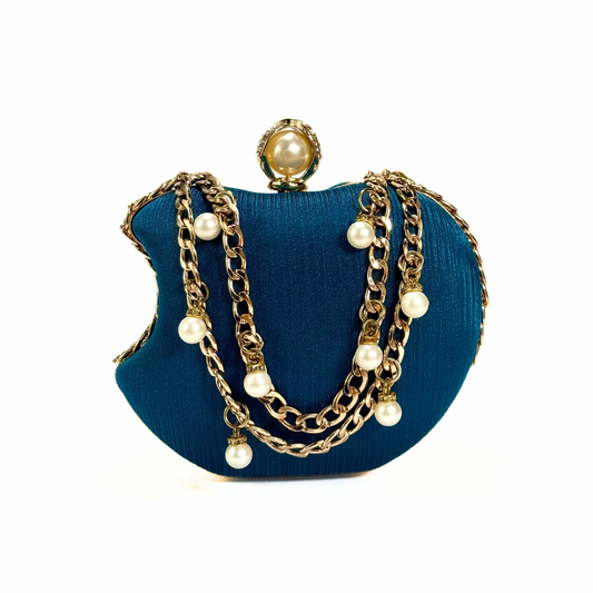 Luxury Apple Shape Party Clutch (Zinc)