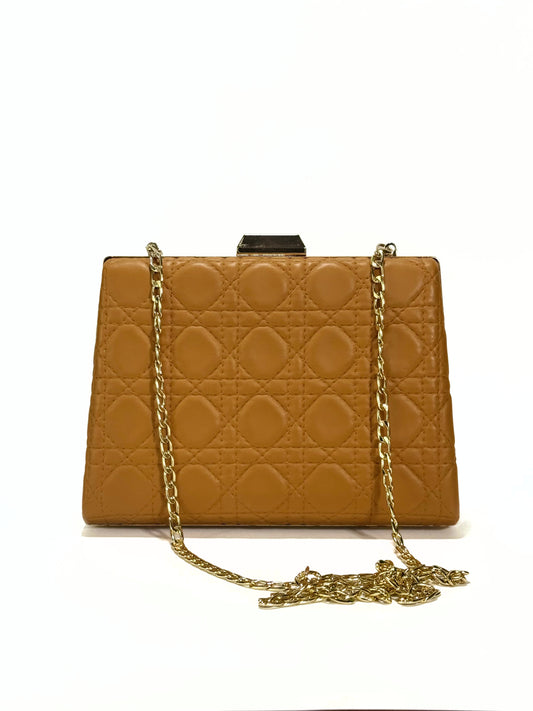 Luxury Quilted Clutch (Mustard)