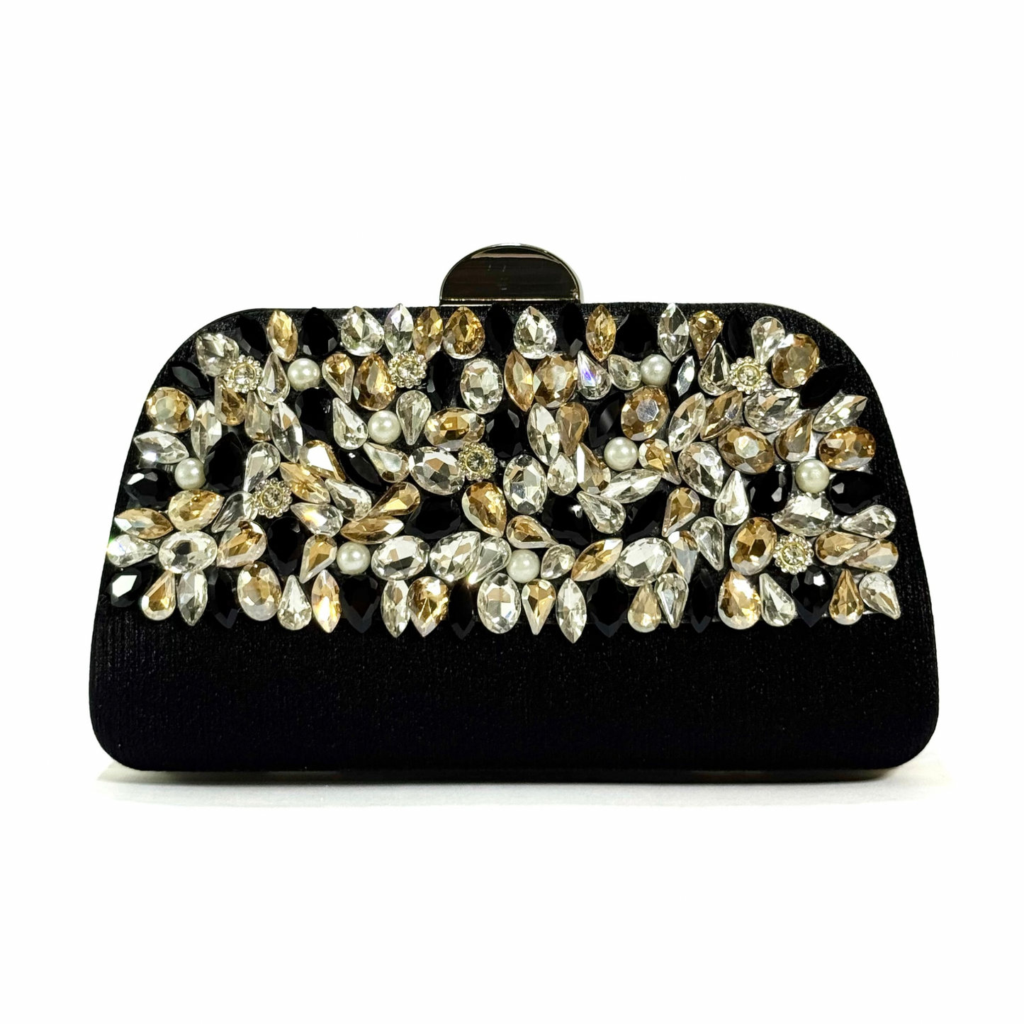 Crystal Embellished Clutch (Black)