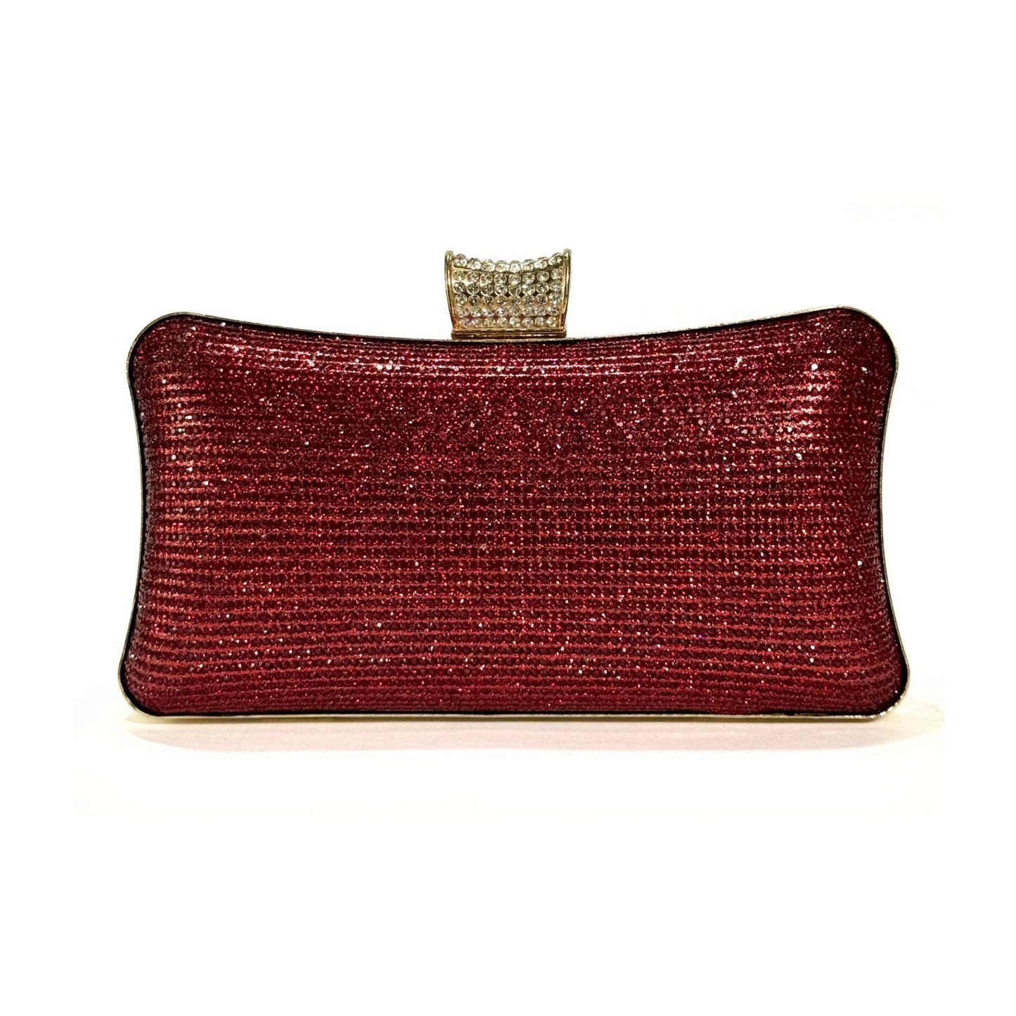 Crystal Mesh Clutch (Maroon)